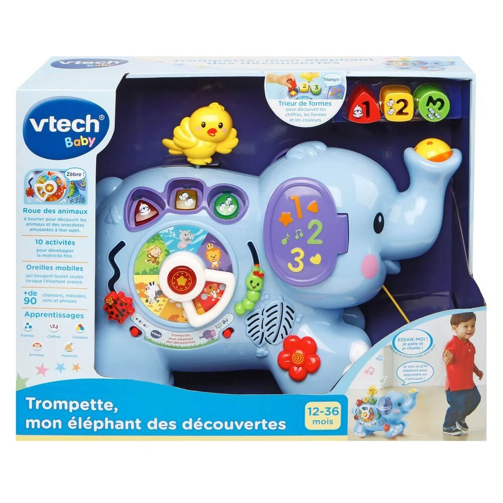 VTech TROMPETTE MON ÉLÉPHANT DES DÉCOUVERTES 4 VTech TROMPETTE MON ÉLÉPHANT DES DÉCOUVERTES – Image 3